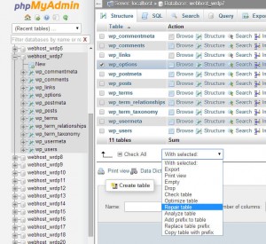 phpmyadmin-repair-and-optimize-database-tables