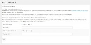 find and replace text in WordPress- Search and Replace Plugin