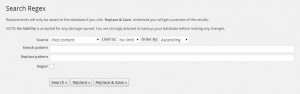 find and replace text in WordPress - Search Regex plugin