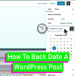 How To Back Date A WordPress Post